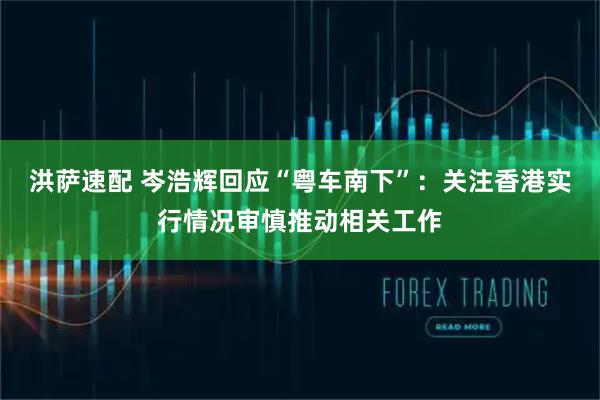 洪萨速配 岑浩辉回应“粤车南下”：关注香港实行情况审慎推动相关工作